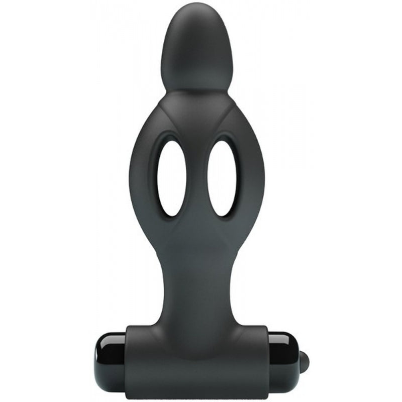 Silicone Vibrating Anal Plug (Black)