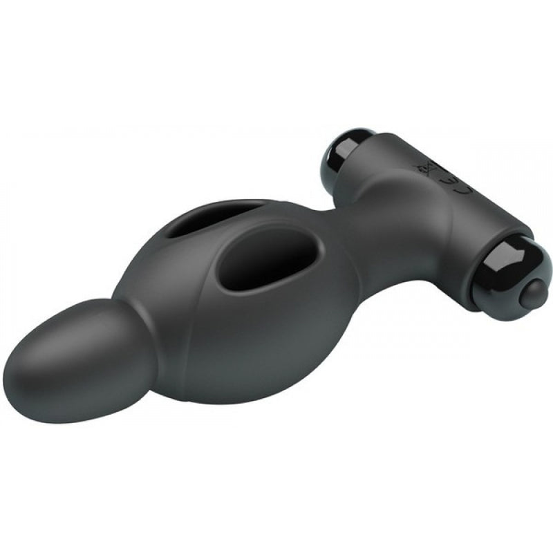 Silicone Vibrating Anal Plug (Black)