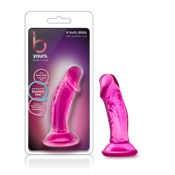 B Yours - Sweet n Small 4'' Dildo - Pink 10 cm Dong