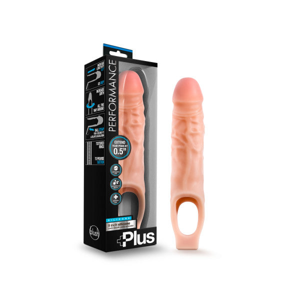 Performance Plus 9'' Silicone Cock Sheath Penis Extender - Flesh 1.3 cm (0.5'') Penis Extension