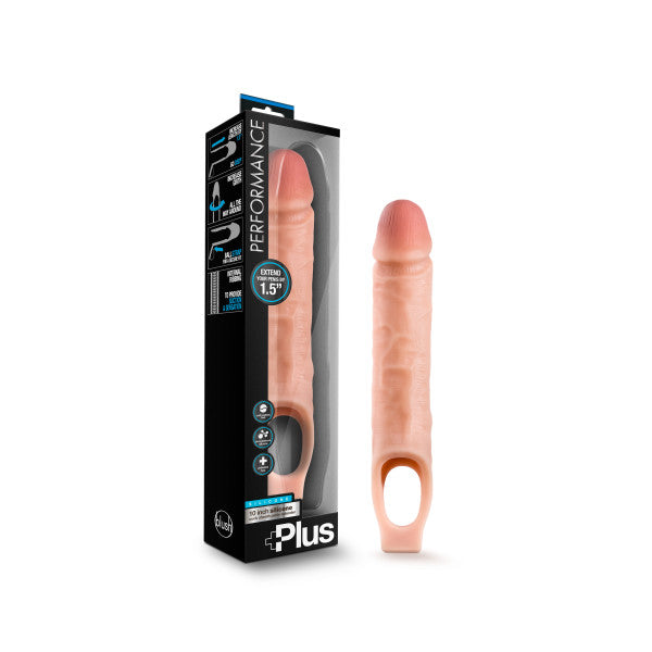 Performance Plus 10'' Silicone Cock Sheath Penis Extender - Flesh 3.8 cm (1.5'') Penis Extender