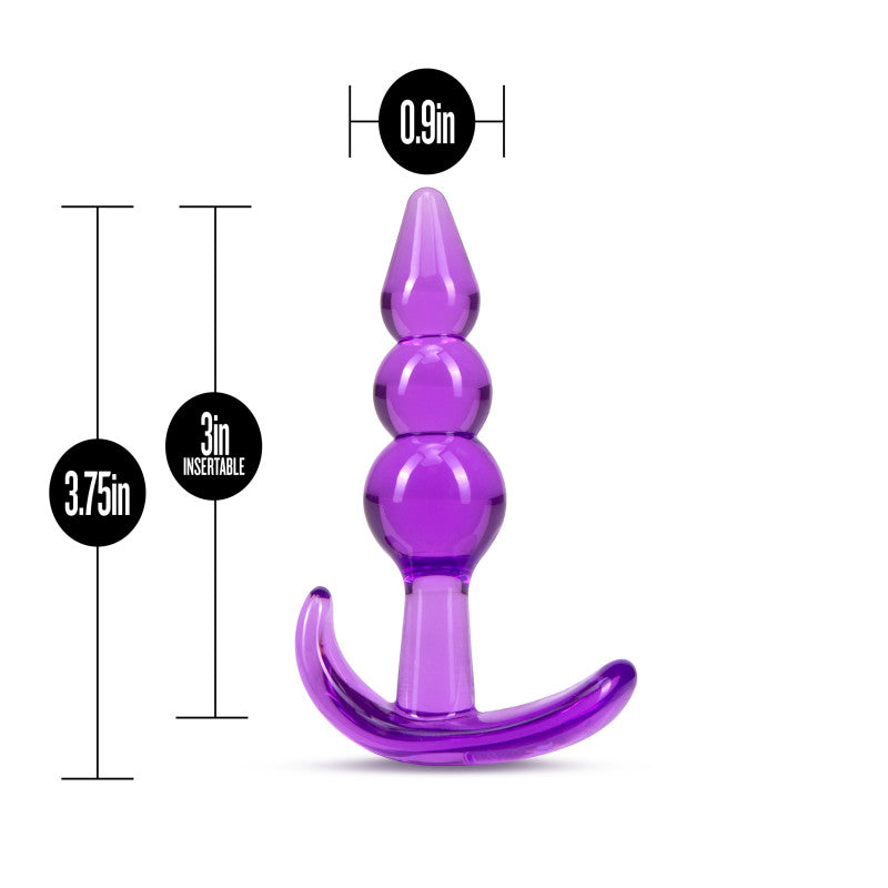 B Yours Triple Bead Anal butt plug - Purple 9.5 cm Butt Plug