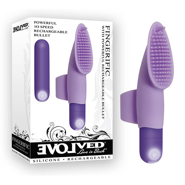 Evolved Fingerific - Purple 8.9 cm (3.5'') USB Rechargeable Finger Vibe Stimulator