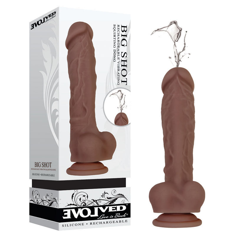 Evolved Big Shot - Brown 20.3 cm (8'') USB Rechargeable Squirting Dong