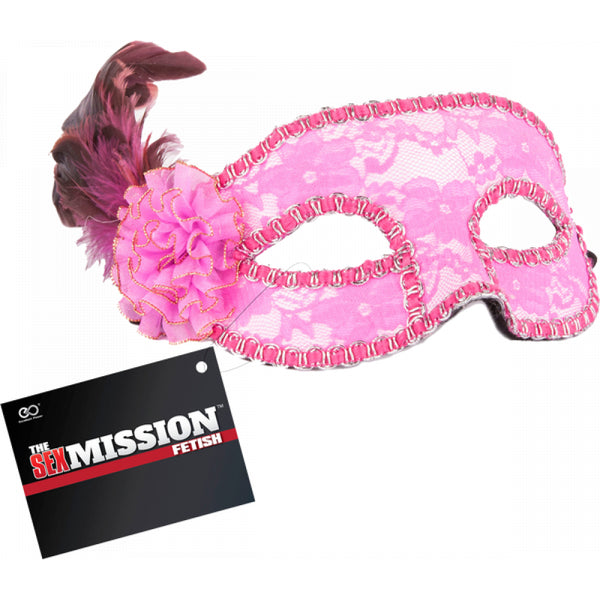 Feathered Masquerade Masks - Pink