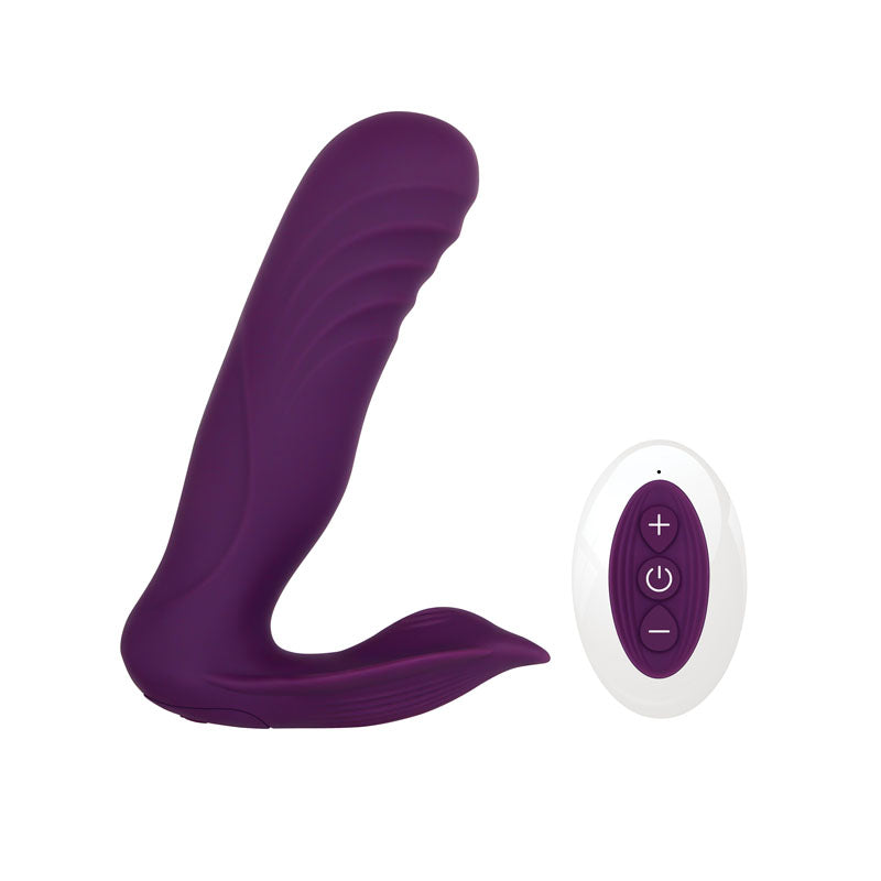 Gender X VELVET HAMMER - Purple USB Rechargeable Wearable Vibe with Remote