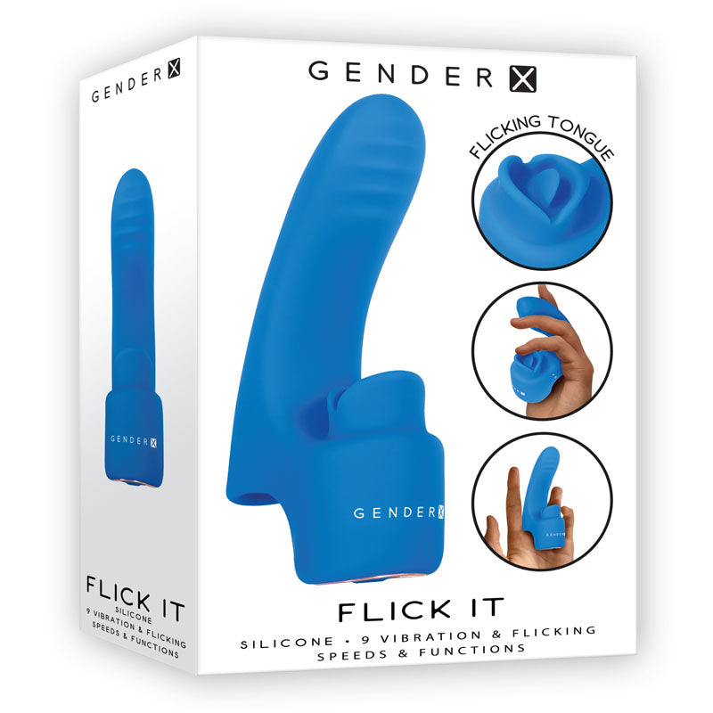 Gender X FLICK IT - Blue USB Rechargeable Finger Vibrator