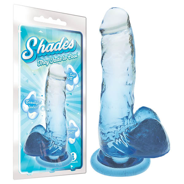 Shades 7'' Jelly TPR Dong - Blue 17.8 cm Dong