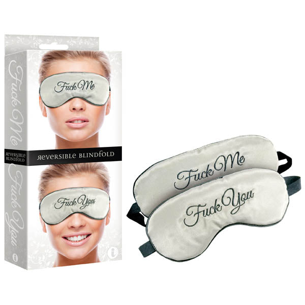Fuck Me/Fuck You Reversible Blindfold - Padded Reversible Blindfold