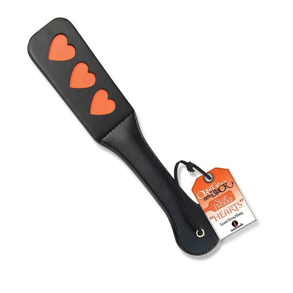 The 9's Orange Is The New Black, Slap Paddle Hearts - Black Paddle