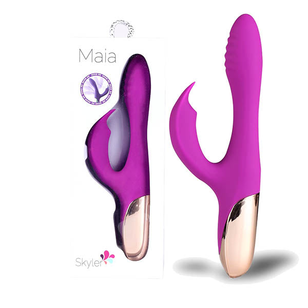 Maia Skyler - Purple 21.6 cm USB Rechargeable Bendable Rabbit Vibrator