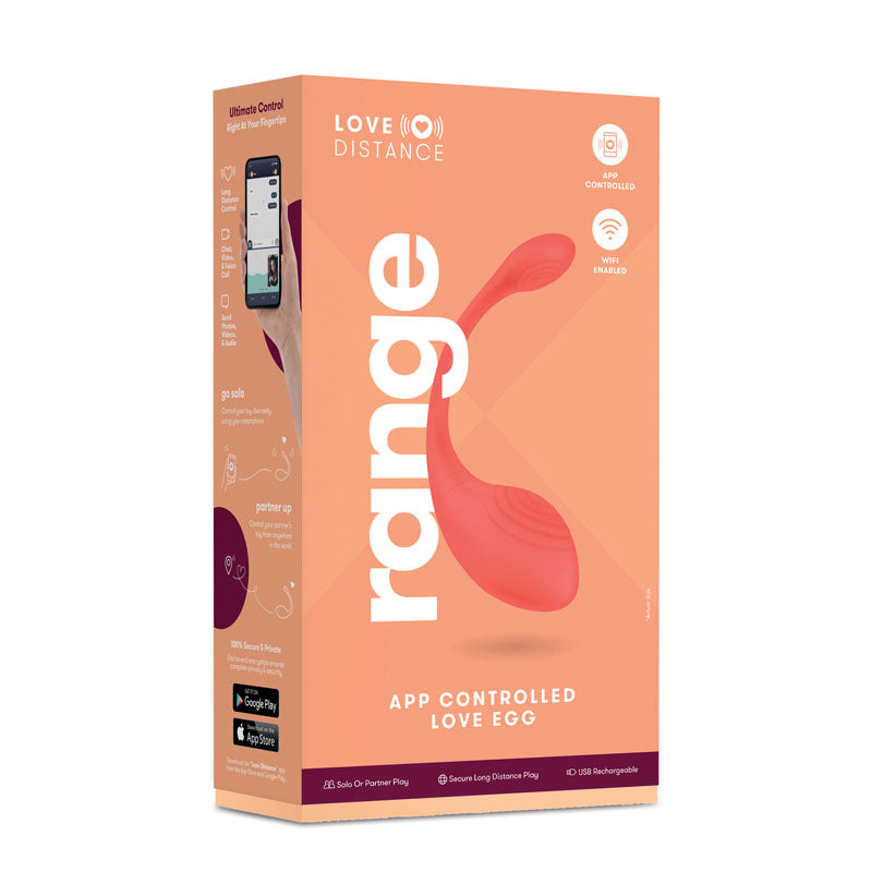 Xgen Love Distance RANGE - Coral Rechargeable Love Egg with App Contol