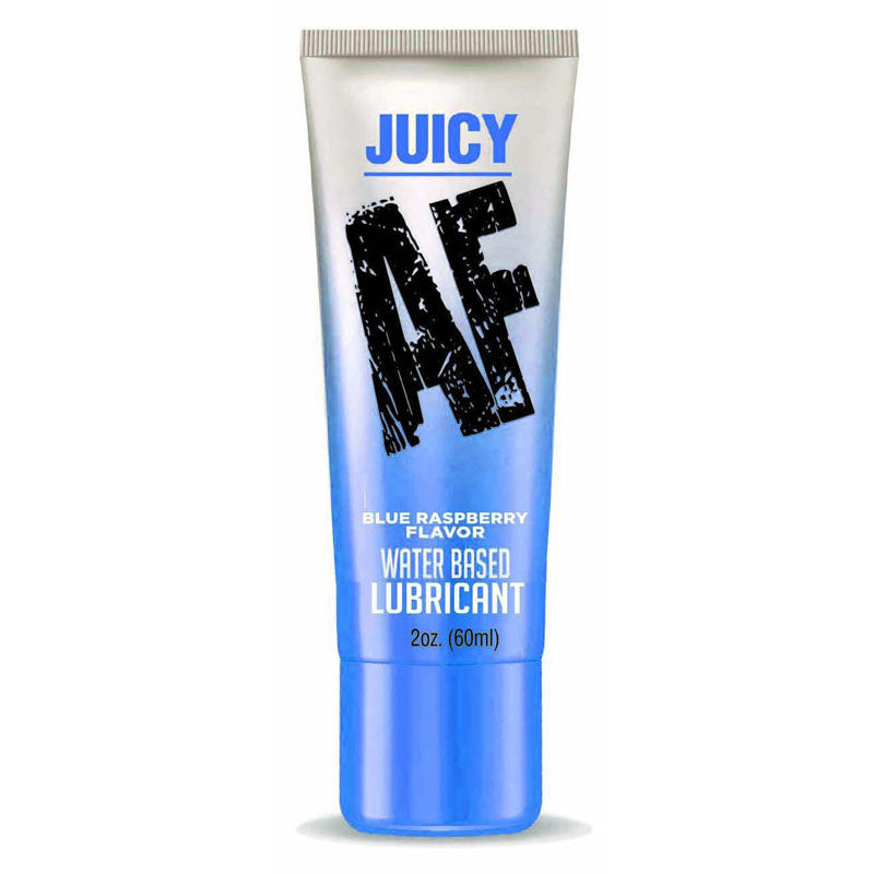 Juicy AF - Blue Raspberry - Blue Raspberry Flavoured Water Based Lubricant - 60 ml Tube