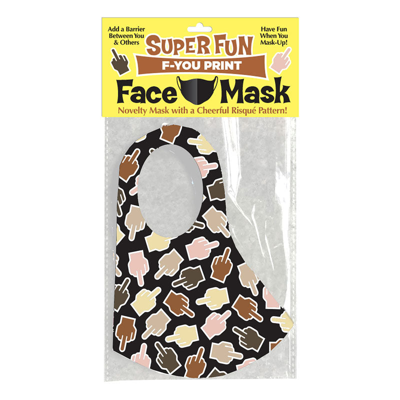 Super Fun Face Mask - F U Finger - Novelty Face Mask
