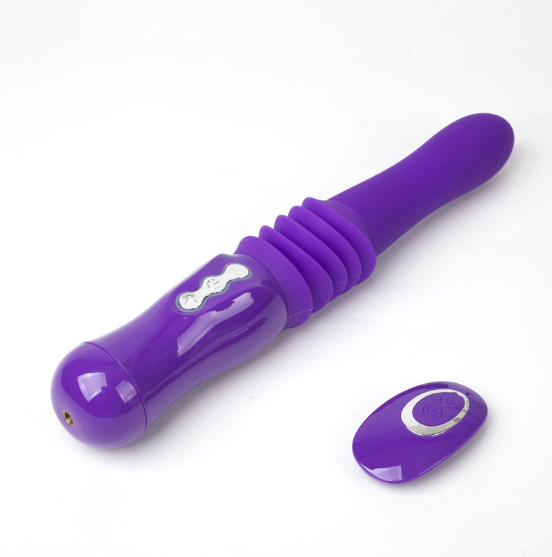 Maia Monroe - Purple 38 cm USB Rechargeable Thrusting Vibrator