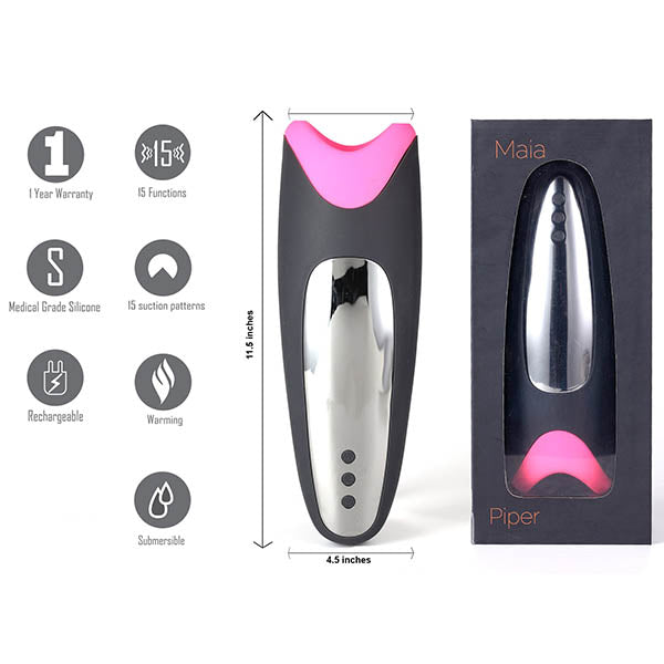 Maia Piper - USB Rechargeable Heating & Vibrating Masturbator