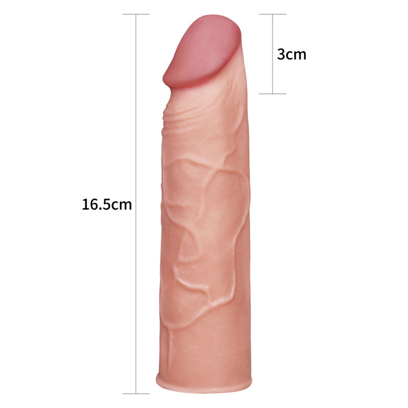 Pleasure X-Tender 1'' Sleeve - Flesh 2.54 cm (1'') Penis Extension Sleeve