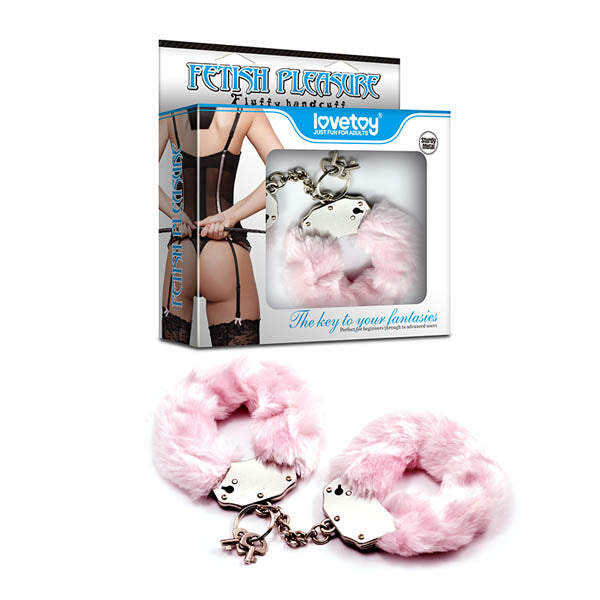 Fetish Pleasure Fluffy Hand Cuffs - Pink Fluffy Restraints