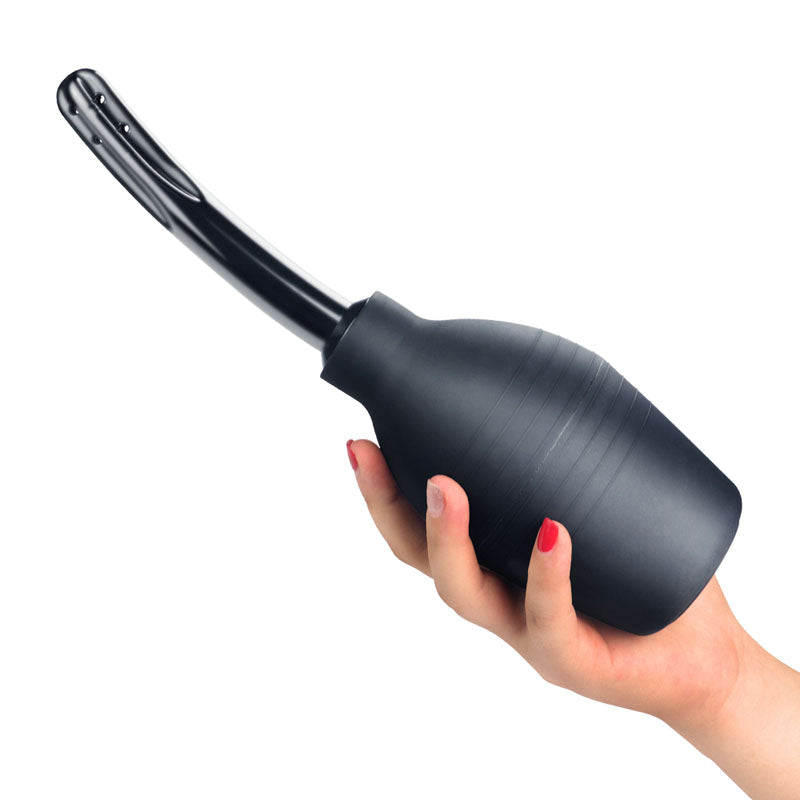 Bondage Fetish Deluxe Douche - Black Unisex Curved Douche - 310 ml capacity