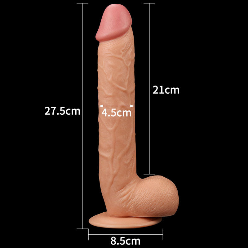 King Size 10'' Realistic Dildo - Flesh 25 cm Dong