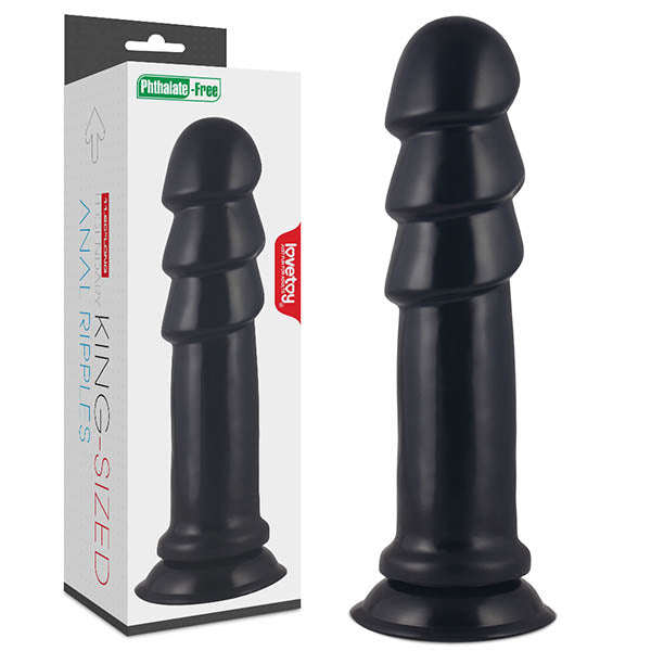 Lovetoy King Sized Anal Ripples - Black 28.5 cm (11.5'') Mega Anal butt plug