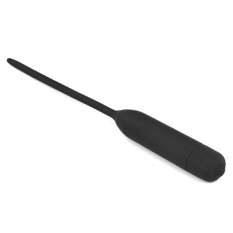 Lovetoy Ultimate Silicone Vibrating Urethral Dilator - Black Vibrating Urethral Sound