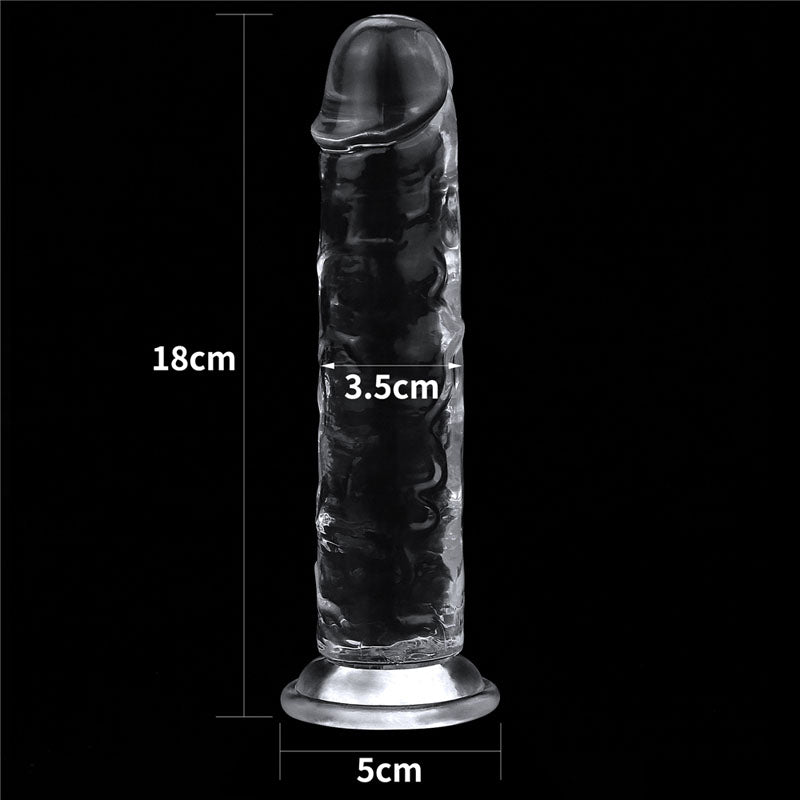 Lovetoy Flawless Clear Dildo 7'' - Clear 17.8 cm Dong