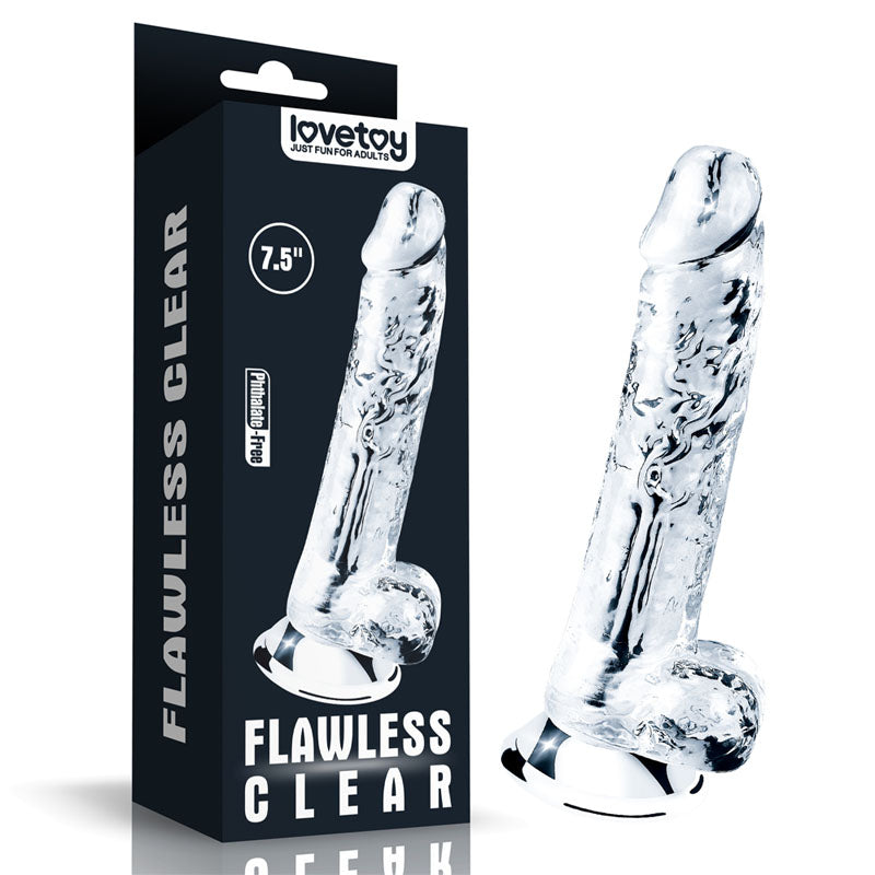 Lovetoy Flawless Clear Dildo 7.5'' - Clear 19 cm Dong