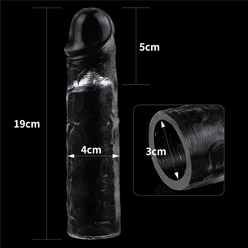 Flawless Clear Penis Sleeve 2'' - Clear 5 cm Penis Extender Sleeve