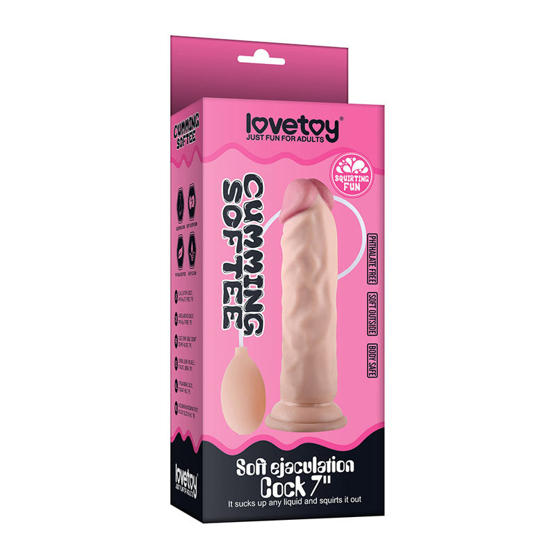 Lovetoy Cumming Softee Soft Ejaculation Cock 8.5'' - Flesh 21.6 cm Squirting Dong