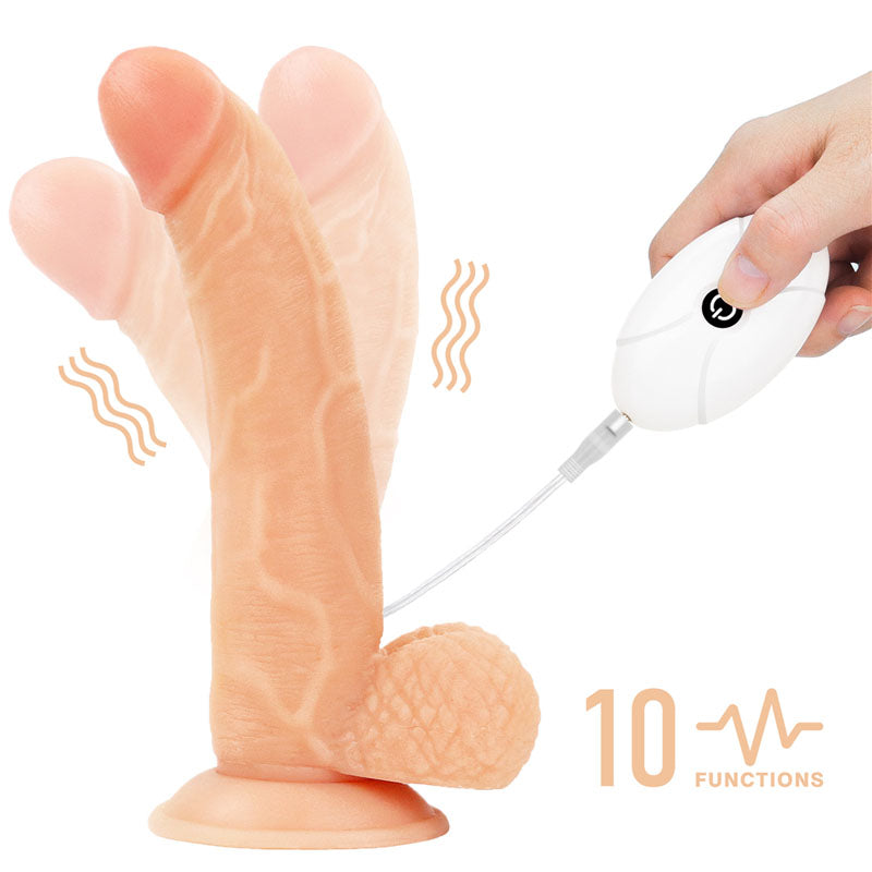 Ingen Vibrating Easy Strap-On Set - Flesh 21.6 cm (8.5'') Vibrating Strap-On