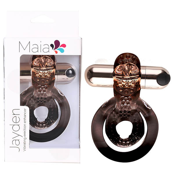 Maia Jayden - Rose Gold USB Rechargeable Vibrating Cock & Ball Rings