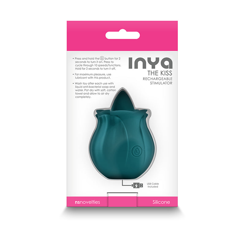 INYA The Kiss - Dark Teal - Teal USB Rechargeable Stimulator