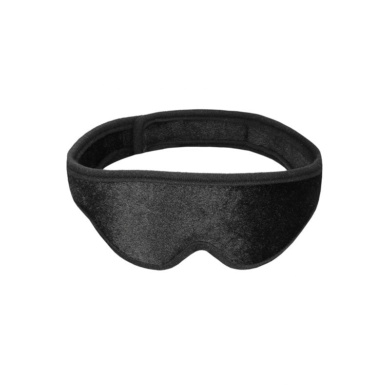 OUCH! Velvet & Velcro Adjustable Eye Mask - Black Restraint