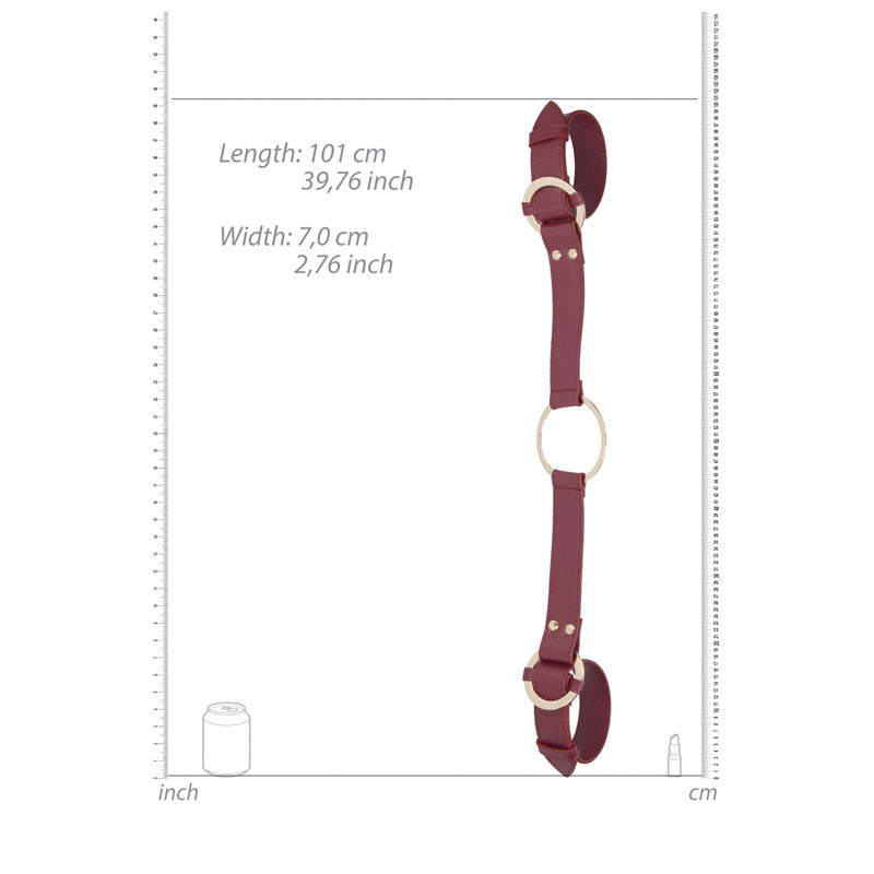 OUCH! Halo - Handcuff With Connector - Burgundy Restraint