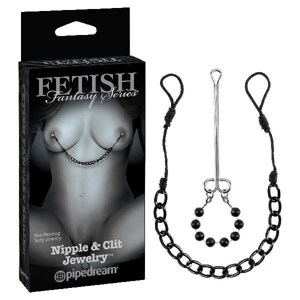 Fetish Fantasy Series Limited Edition Nipple & Clit Jewelry - Black Non-Piercing Body Jewelry - 2