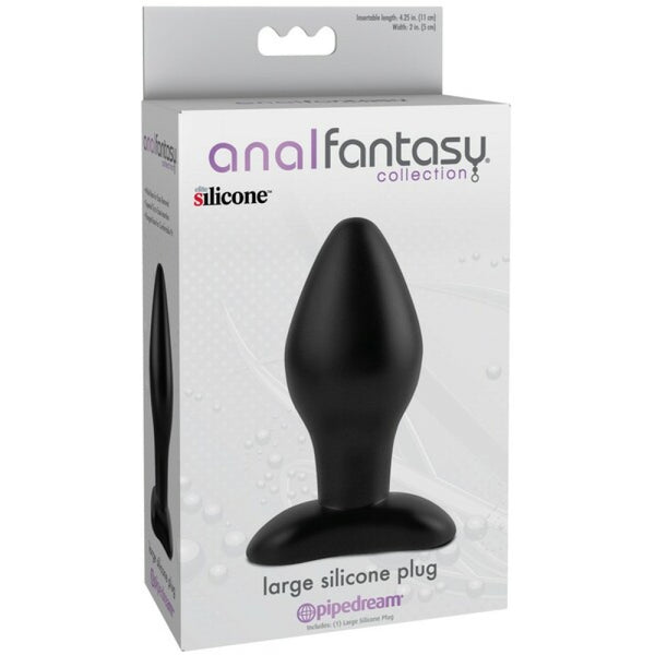 Anal Fantasy Collection Large Silicone Plug - Black 11 cm (4.25'') Butt Plug