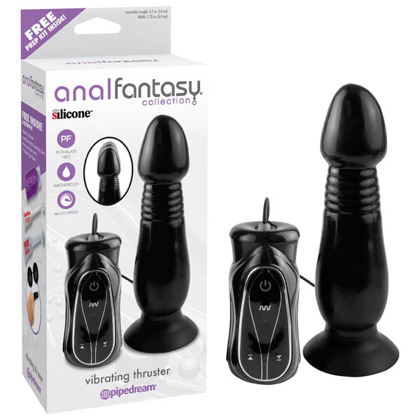 Pipedream Anal Fantasy Collection Vibrating Thruster - Black 5.5'' Vibrating Anal Dong