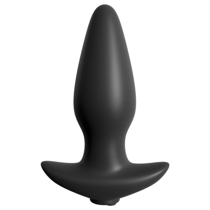 Anal Fantasy Collection Remote Control Silicone Plug - Black 10 cm (4'') Vibrating Butt Plug