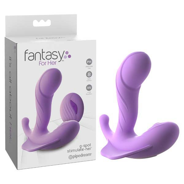 Fantasy For Her G-Spot Stimulate-Her - Purple USB Rechargeable Vibrator with Clit Stimulator and