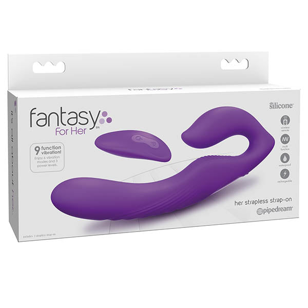 Fantasy For Her Ultimate Strapless Strap-On - Purple USB Rechargeable Strapless Strap-On with