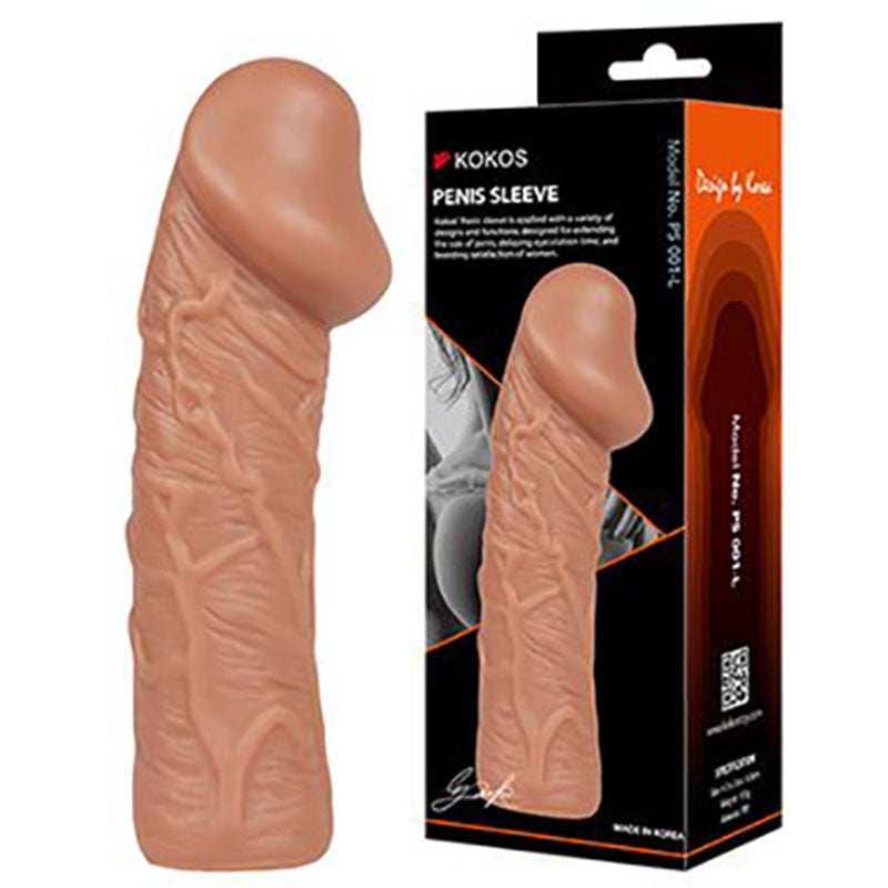 Kokos Penis Sleeve 1 - Flesh Large Penis Extension Sleeve
