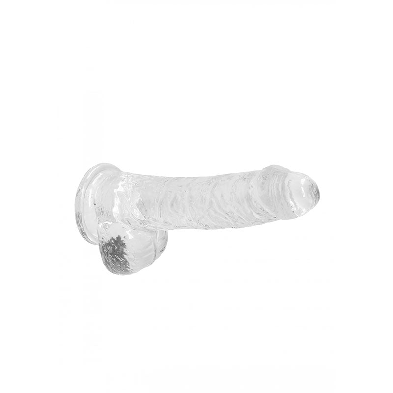 RealRock 6'' Realistic Dildo With Balls - Clear 15.2 cm Dong