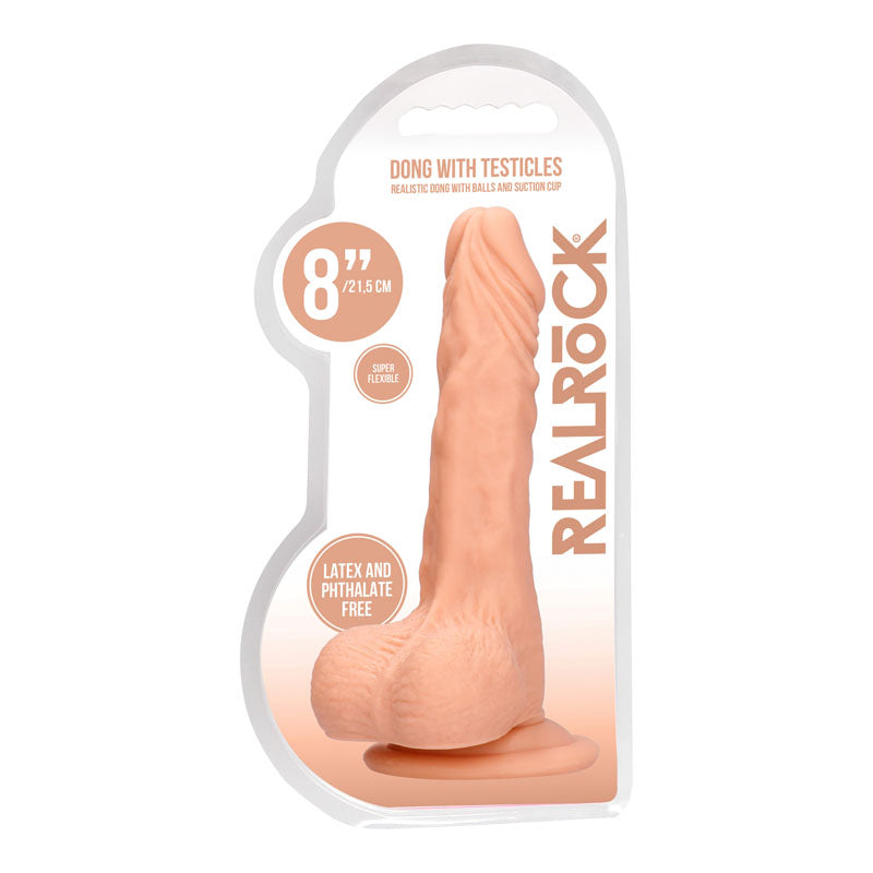 REALROCK 8'' Realistic Dong with Balls - Flesh 20.3 cm Dong