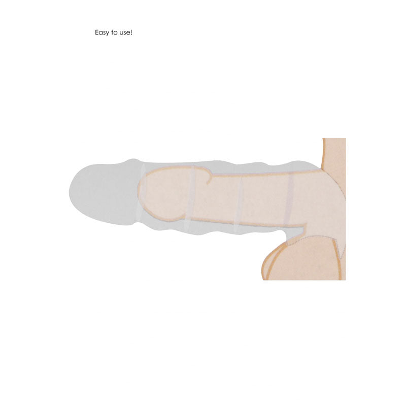 REALROCK 6'' Realistic Penis Sleeve - Flesh 15.2 cm Penis Extension Sleeve