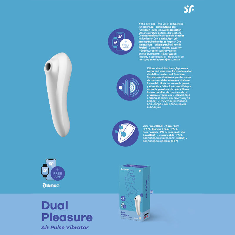 Satisfyer Dual Pleasure - App Contolled Touch-Free USB-Rechargeable Clitoral Stimulator with