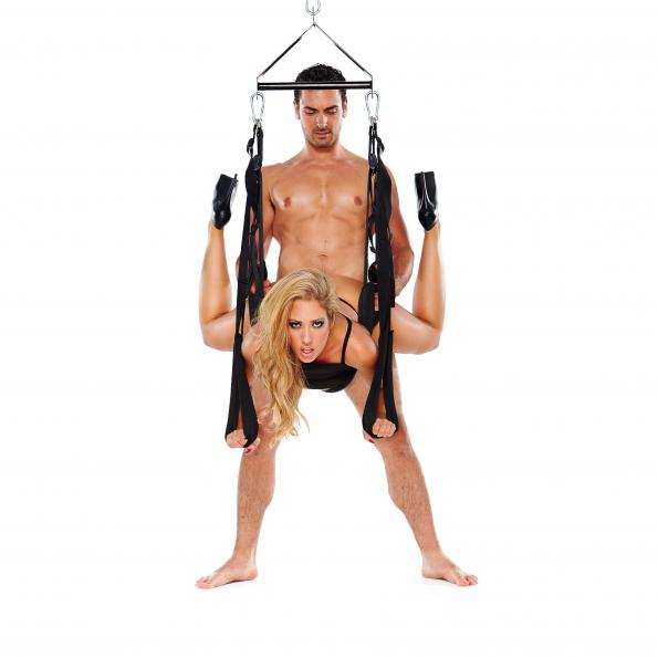 WhipSmart Pleasure Swing - Black Adjustable Swing