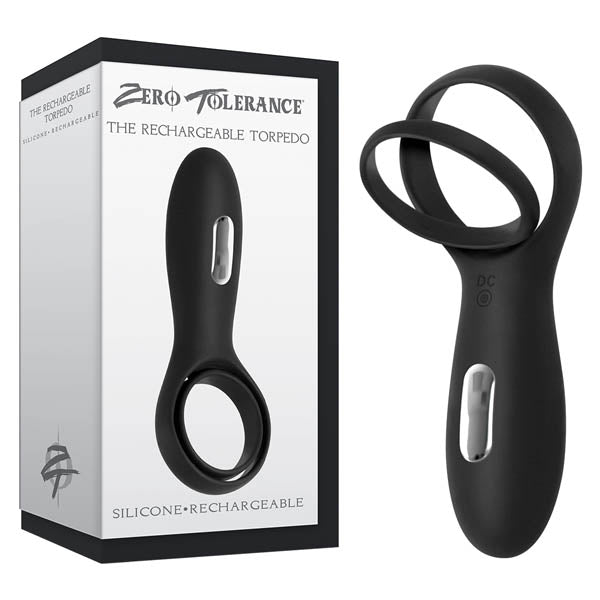 Zero Tolerance The Rechargeable Torpedo - Black USB Rechargeable Vibrating Cock Ring