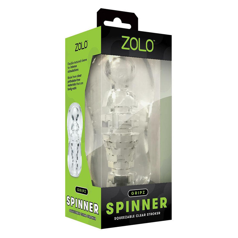 Zolo Gripz - Spinner - Clear Stroker Sleeve