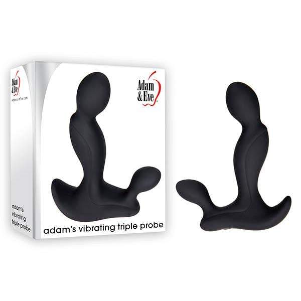 Adam & Eve Adam’s Vibrating Triple Probe - Black USB Rechargeable Prostate